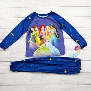 Disney Princess Girls Pajama Set 2-Piece PJs Character NWT 6 6X